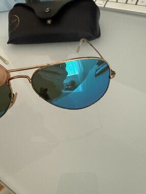 Ray-Ban Aviator Classic Sunglasses - Blue Mirror Polarized